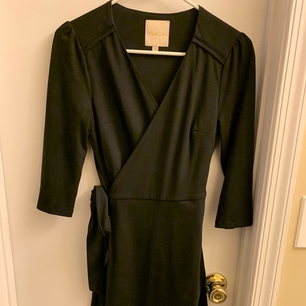 NWOT Black wrap dress